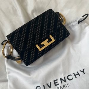 Black velvet nano Eden belt bag from Givenchy